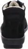 The back view of a black boot with a white fuzzy lining. Anteprima dell’immagine prodotto
