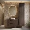 Badplaats Badezimmerschrank Rimini 38 x 33 x 170 cm Walnuss Produktbild-Vorschau 2