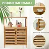 WAOHO koupelnové skříňky z bambusu, koupelnová polička, Náhled obrázku produktu 8