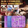 Maniküre Set Pediküre-Set, 16 Stück Edelstahl Nagelknipser Produktbild-Vorschau 6
