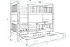 Kinderhochbett mit Zustellbett ohne Matratzen 80x190 BRIGID Produktbild-Vorschau 3