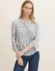 TOM TAILOR Gestreifte 3/4 Arm Bluse V-Ausschnitt Business Produktbild-Vorschau 2