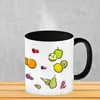 Kaffeebecher Schwarz in weiß zum Thema Obst mit Produktbild-Vorschau 3