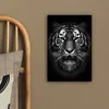 MuchoWow® - Leinwandbilder - Tiger - Tiere - Schwarz - Weiß Produktbild-Vorschau 5