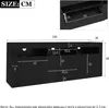 Sweiko 160x35x60cm lesklá TV skrinka s LED osvetlením, 3 Náhľad obrázku produktu 6