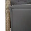 vidaXL 7-tlg. Garten-Essgruppe mit Kissen Beige Poly Rattan Produktbild-Vorschau 6