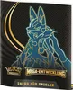 A close-up view of a Pokemon trading card game product box featuring Lucario. Produktbild-Vorschau