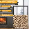 Ikodm, scaffale per legna da ardere, 150 x 100 x 25 cm, Anteprima dell’immagine prodotto 3
