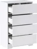 BELIANI Kommode Weiß MDF mit 5 Schubladen Ohne Griffe Produktbild-Vorschau 4