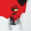 A stylized image of a child wearing a golden crown over their eyes, with a red abstract shape behind them. Produktbild-Vorschau