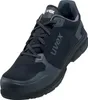 A black uvex 1 sport safety shoe is shown against a white background. Produktbild-Vorschau
