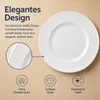 8er-Set Premium Porzellan Speiseteller Ø26 cm – Elegantes Rillendesign in edlem Weiß Produktbild-Vorschau