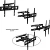 Collage of different TV wall mounts in various positions, illustrating their adjustability. Podgląd zdjęcia produktu