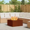 vidaXL Focolare marrone 80 x 80 x 40 cm Acciaio resistente Anteprima dell’immagine prodotto 3