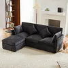Merax Ecksofa, L-Form Sofa mit Schlaffunktion, 3-4 Sitzer Produktbild-Vorschau 4