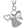 Damen Frauen Engel Halskette mit Anhänger echt 925 Sterling Produktbild-Vorschau 2