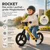 Adamex Leichtes Laufrad ab 3 Jahre ROCKET Gelb – 12 Zoll Produktbild-Vorschau 7
