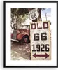 Gerahmtes Poster - Schwarzer Rahmen - Straße alt 66 USA - Produktbild-Vorschau 1