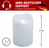 LED-Kerze 4er-Set mit Timer Kerzenlicht Echtwachskerze Weiß Produktbild-Vorschau 2