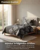 Biber Bettwäsche 155x220cm 2-teilig Set Schwarz Grau Produktbild-Vorschau 4