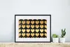 MuchoWow® Gerahmtes Poster Muster - Herz - Gold - Schwarz Produktbild-Vorschau 6