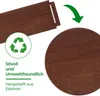 Close-up of a wooden plank with a recycling symbol and text. Voir les images du produit