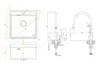 VBChome Edelstahlspüle mit Armatur 49x48x21 cm Inox Produktbild-Vorschau 9