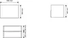 Technical drawings with dimensions of a nightstand. Produktbild-Vorschau