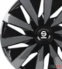 Sparco 4er Set 15" Zoll Radkappen Lazio SPC1591BKGR schwarz Produktbild-Vorschau 8