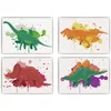 Dinosaurier Bilder 4er Set DIN A4 Kinderzimmer Wandbilder Produktbild-Vorschau 2