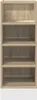 A front view of an empty, four-shelf wooden cabinet. Náhľad obrázku produktu