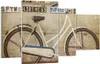 Bild auf Leinwand - Leinwandbild - Fahrrad Mauer Straße - Produktbild-Vorschau 1