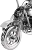 Close-up view of the front wheel and fender of a metal motorcycle model. Anteprima dell’immagine prodotto