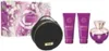A gift set containing perfume and body lotions, along with a cosmetic bag. Voir les images du produit