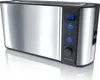 A studio shot of a silver and black toaster with a digital display and control buttons. Produktbild-Vorschau