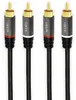LogiLink CA1202, 2 x RCA, Samec, 2 x RCA, Samec, 1 m, Černá Náhled obrázku produktu 2