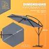KINGSLEEVE® Parasol de jardin extérieur en alu Parasol Voir les images du produit 3