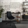 Kancelárska stolička ML-Design, čierna, zamatová, s kovovou Náhľad obrázku produktu 7