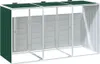 vidaXL Odpadkový box na 3 tony zelený 216x81x115 cm oceľ Náhľad obrázku produktu 4