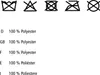 Laundry care symbols and material composition in different languages. Produktbild-Vorschau
