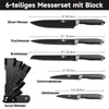 KAZUSHI Messerblock mit Messer 6-teilig, Scharfe Produktbild-Vorschau 2