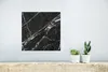 MuchoWow® Poster Marmor - Linie - Weiß - Schwarz 30x30 cm - Produktbild-Vorschau 4
