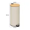 5Five Mulleimer/treteimer Bambus - beige - 30L - 38 x 29 x Produktbild-Vorschau 6
