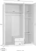 Kleiderschrank Cindy Drehtürenschrank 139x58x199cm weiß Produktbild-Vorschau 4