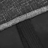 A close-up view of the texture and stitching of a black and gray fabric product, possibly a cushion or upholstery. Produktbild-Vorschau