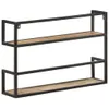 vidaXL Wandregal 80x20x60 cm Raues Mangoholz Produktbild-Vorschau 3