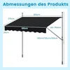 Tenda da sole retrattile manuale 2 x 2,3 m, resistente alle Anteprima dell’immagine prodotto 6