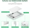 Diagram showing the internal components and features of an LED bathroom mirror. Produktbild-Vorschau