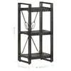 vidaXL Bücherregal 3 Fächer Schwarz 40x30x80 cm Mango Produktbild-Vorschau 6