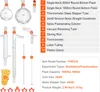 A collection of laboratory glassware and accessories for distillation and fractionation, laid out against a white background with a numbered list of items and their descriptions. Produktbild-Vorschau